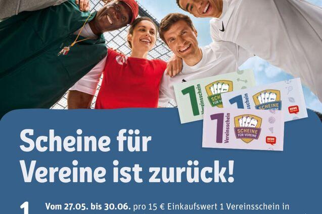 Plakat REWE Scheine fuer Vereine