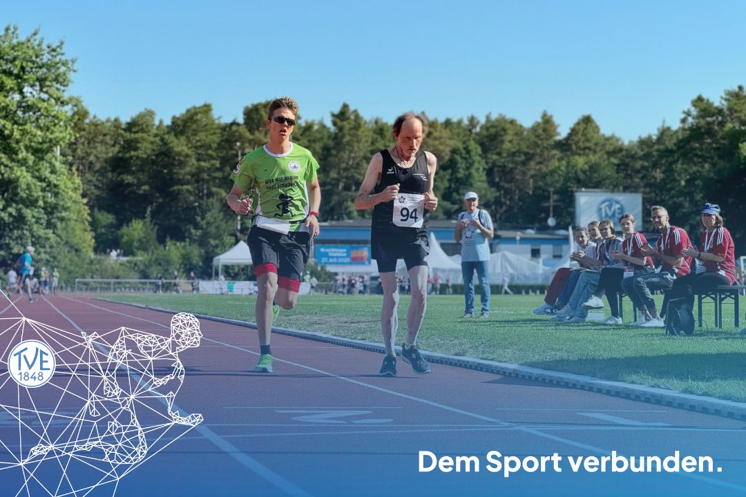 Zwei Läufer auf der Laufbahn