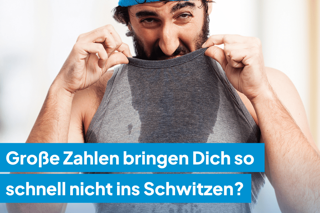 Jobangebot Finanzbuchhalter beim TV48 Erlangen Ein Mann mit einem blauen Stirnband zieht sein schweißnasses T-Shirt aus und schaut direkt in die Kamera.