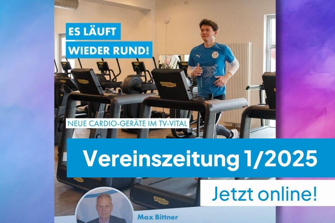 Vereinszeitung 1/2025 Bild des Covers der ersten Ausgabe der Vereinszeitung 2025.
