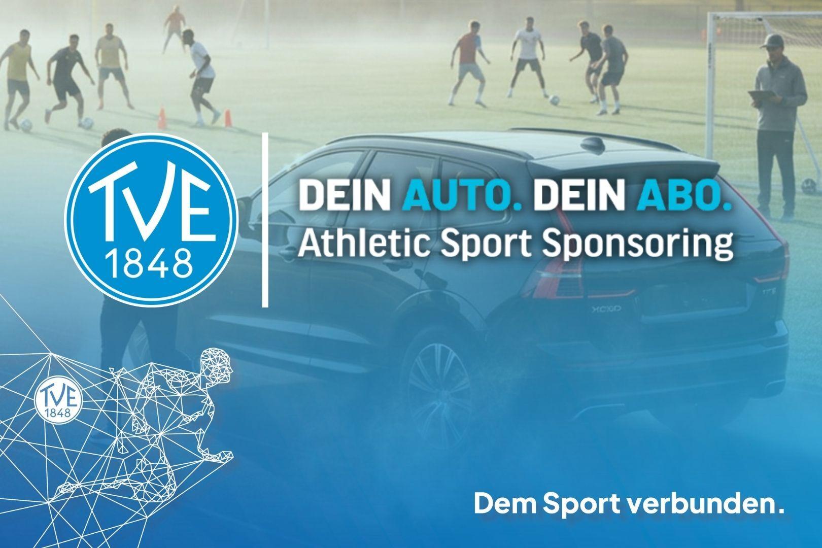 Athletic Sport Sponsoring wird Partner des TV 48, Bild eines Autos am Sportplatz Athletic Sport Sponsoring wird Partner des TV 48, Bild eines Autos am Sportplatz