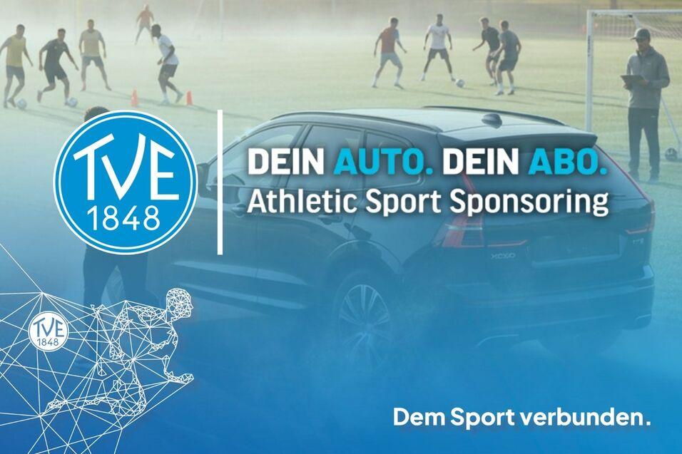 Athletic Sport Sponsoring wird Partner des TV 48, Bild eines Autos am Sportplatz