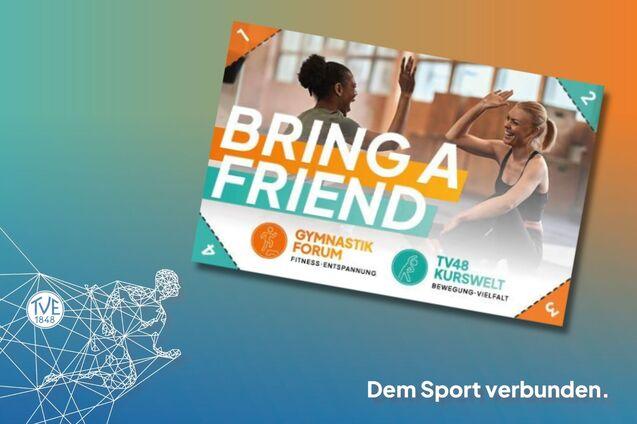 Vorderseite des "Bring a Friend"-Gutscheins.