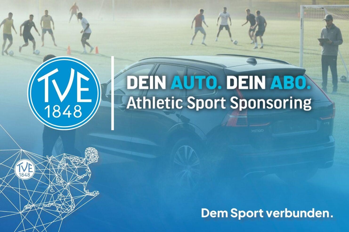 Athletic Sport Sponsoring wird Partner des TV 48, Bild eines Autos am Sportplatz