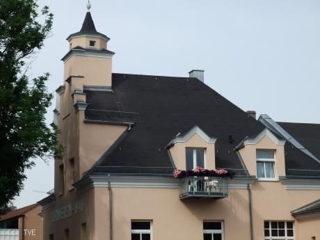 Außenansicht der Jahnhalle auf der Südseite.