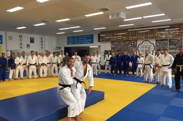 Die Dozenten Sebastian Seidl und Igor Wandke hatten viel Spaß auf dem Lehrgang